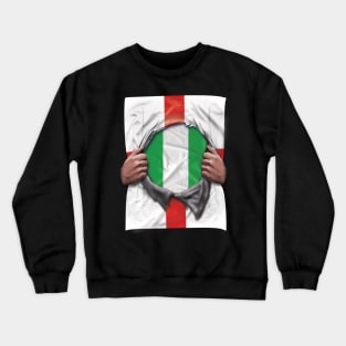 Nigeria Flag English Flag Ripped - Gift for Nigerian From Nigeria Crewneck Sweatshirt